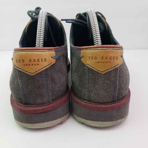 Ted Baker London Gliyne Mens Size 9 Gray Suede Formal Dress Oxford Shoes main image 5